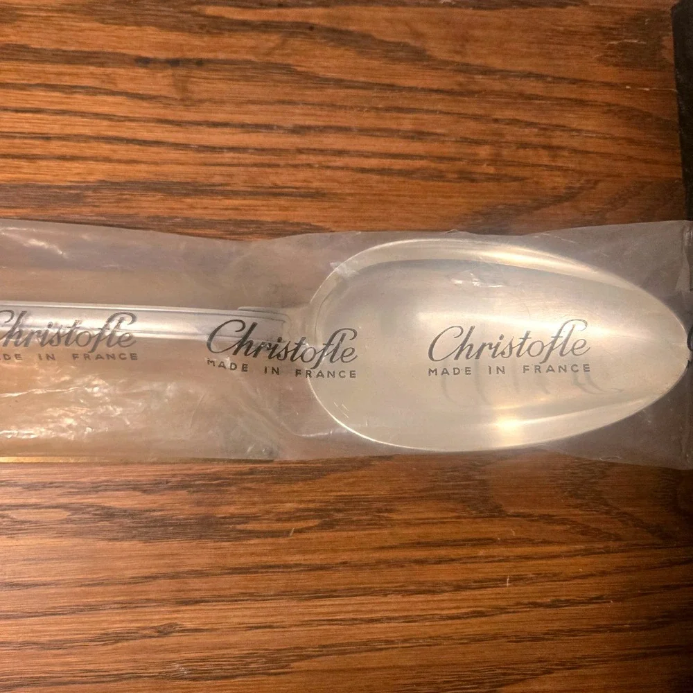 Christofle‎ Silverplate Large Serving Spoon Vendome Shell Pattern 13 3/4
